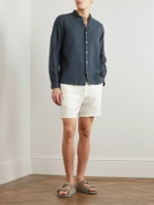 La Paz - Button-Down Collar Linen Shirt - Blue