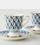 La DoubleJ Cubi set of 2 espresso cups and saucers