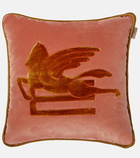 Etro Pegaso velvet cushion