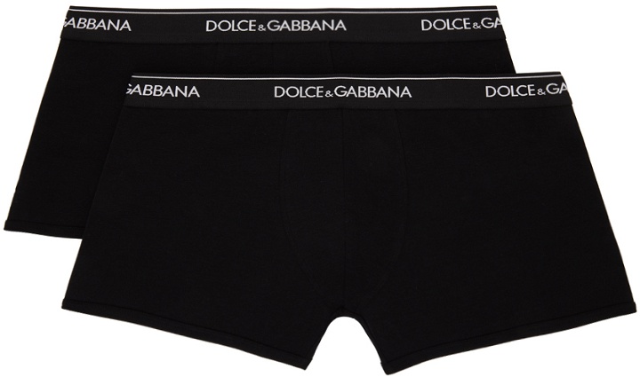 Photo: Dolce & Gabbana Two-Pack Black Boxers