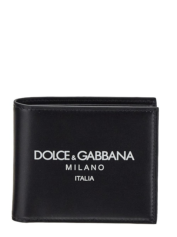 Photo: Dolce & Gabbana Calfskin Bi Fold Wallet With Logo