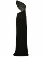 DSQUARED2 - One Shoulder Viscose Crepe Long Dress