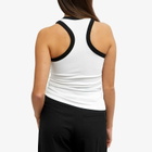 Low Classic Women's Classic Rib Sleeveless Vest Top in White