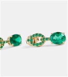 Nadine Aysoy Catena Drop 18kt gold earrings with emeralds