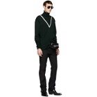 Givenchy Green Fake Double Layer Turtleneck