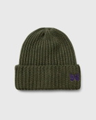 Needles Watch Cap   Merino Wool Green Beanies