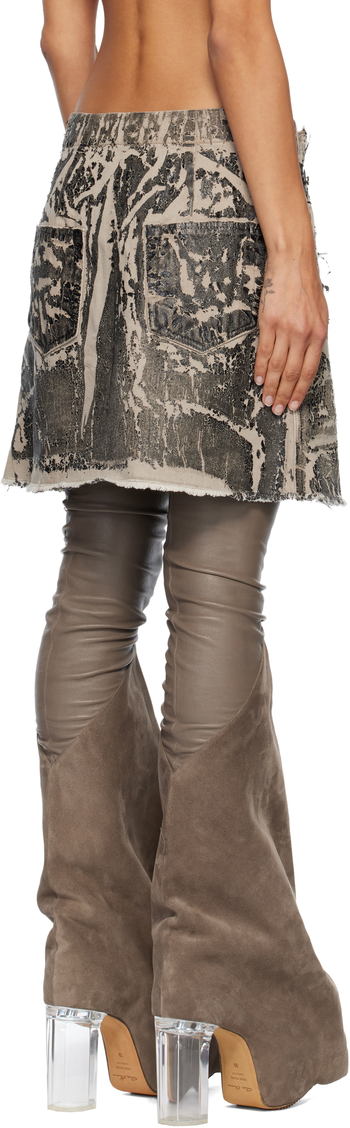 Rick Owens DRKSHDW Black Concordians Sisynap Miniskirt