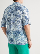 120% - Printed Linen-Gauze Shirt - Blue