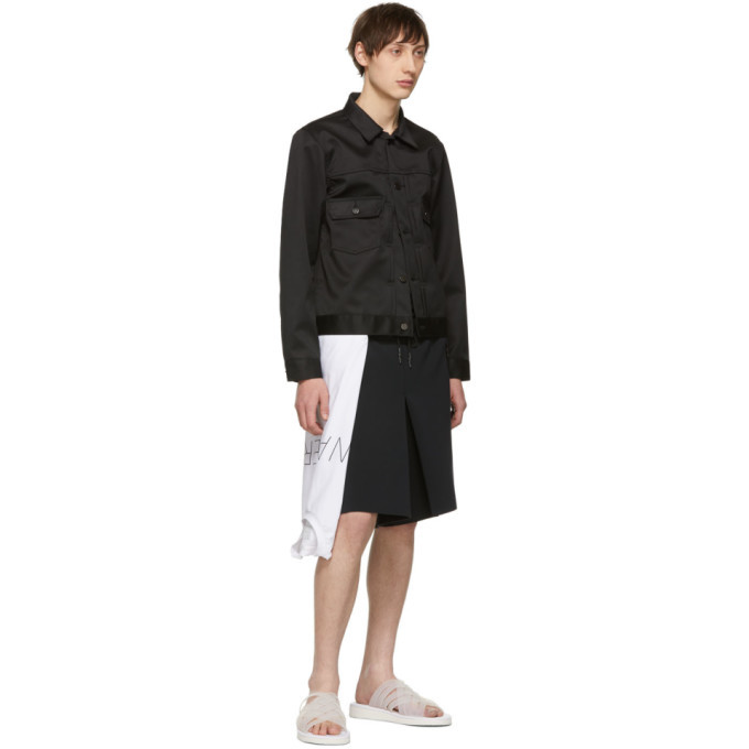 Fumito Ganryu Black Water-Resistant Wrapped Hakama Shorts Fumito