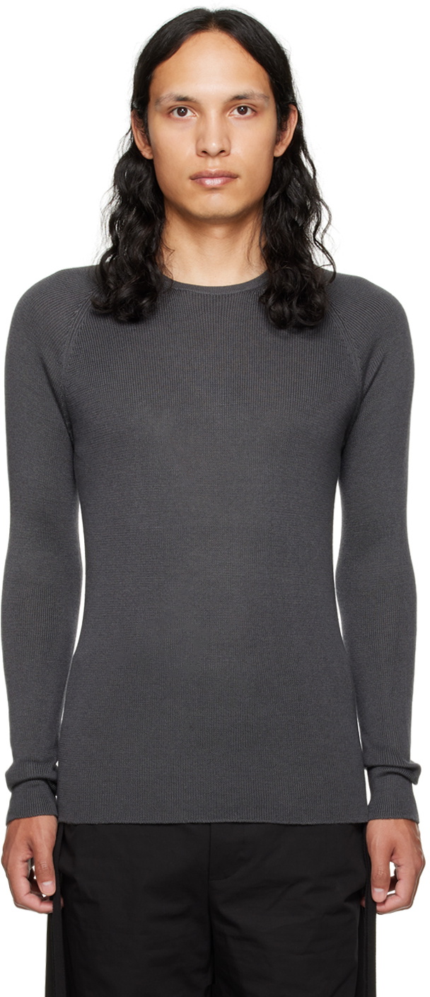 Label Under Construction Gray Thermal Sweater