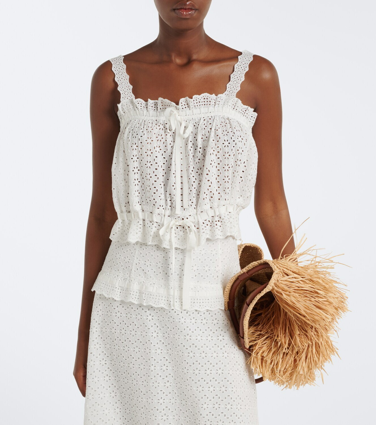 Ulla Johnson Isola broderie anglaise cotton top