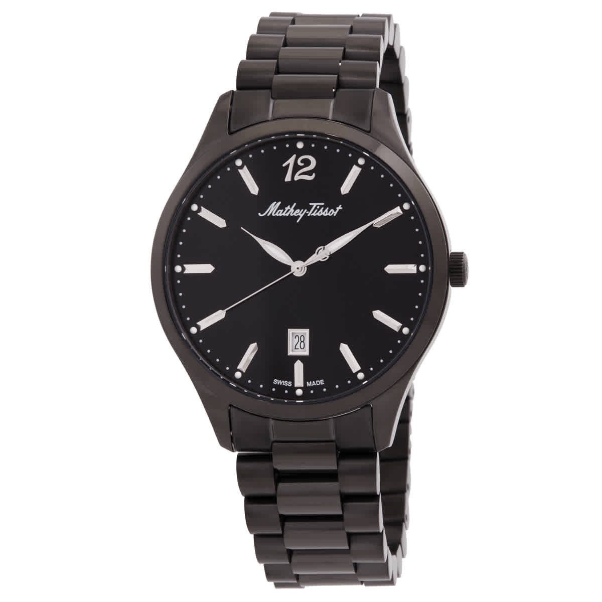 Mathey-Tissot Urban Metal Quartz Black Dial Mens Watch H411MNN