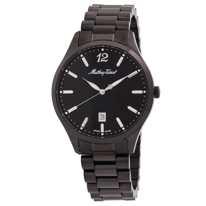 Photo: Mathey-Tissot Urban Metal Quartz Black Dial Mens Watch H411MNN