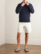 Orlebar Brown - Sirma Straight-Leg Garment-Dyed Cotton and Linen-Blend Shorts - White