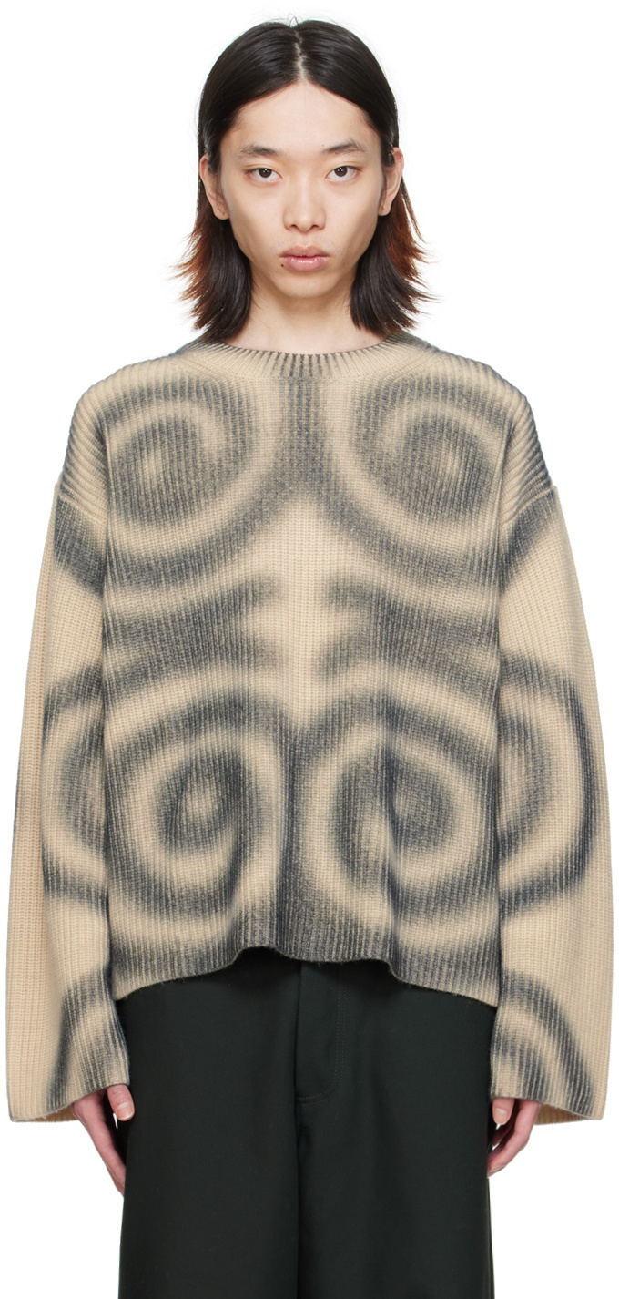 Photo: Nanushka Off-White & Black Maura Sweater
