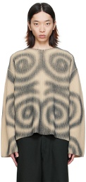 Nanushka Off-White & Black Maura Sweater