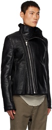 Rick Owens Black Bauhaus Shearling Jacket
