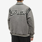 Patta Men's Wool Sport Bomber Jacket in Melange Grey