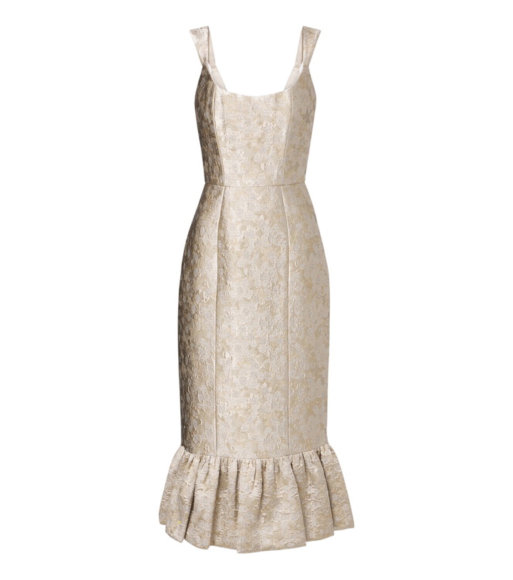 Photo: Markarian Ruffled jacquard corset dress