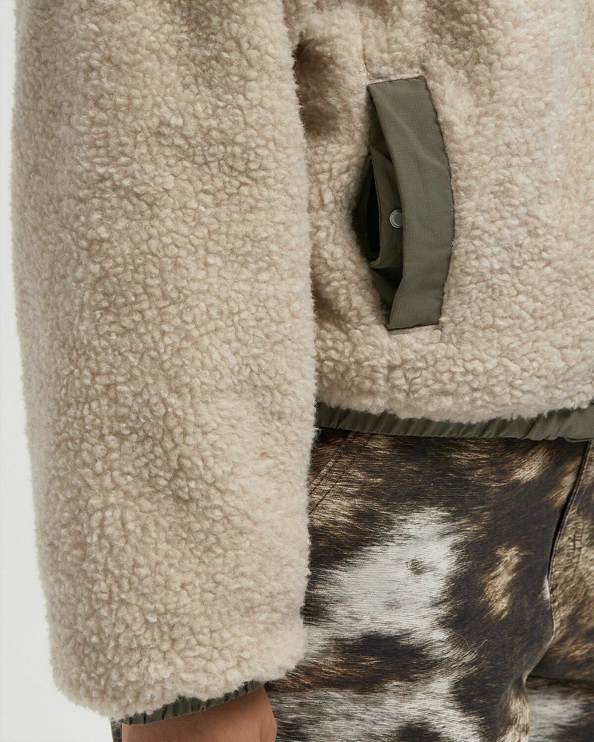Canada Goose Alberni Reversible Fleece Bomber Beige Womens Bomber Jacket