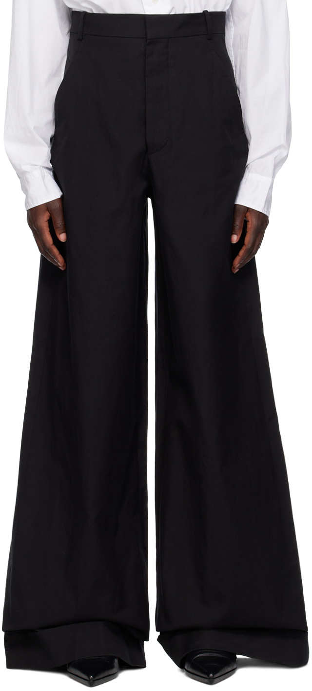 Ann Demeulemeester high waisted palazzo pants - Black