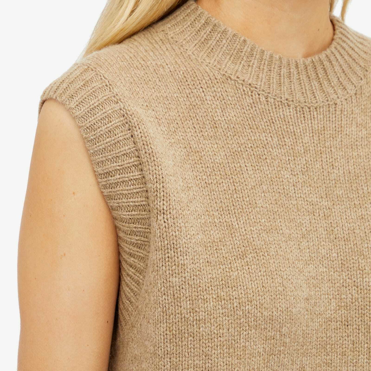 Deiji Studios Women's Knit Vest in Wheat
