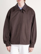 ssstein - Leather-Trimmed Cotton Jacket - Brown