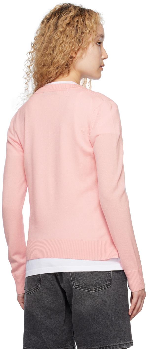Maison Kitsuné Pink Chillax Fox Cardigan Maison Kitsune