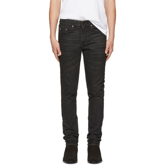 Photo: Saint Laurent Black Star Low-Waisted Skinny Jeans 