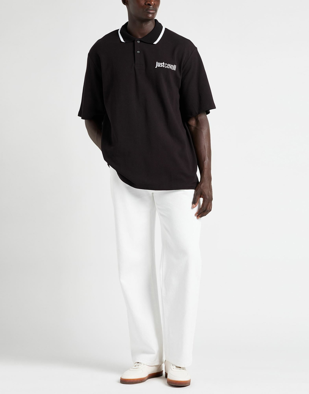 Just Cavalli Mens Polo shirt in Black