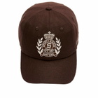 Sporty & Rich Women's NY Crest Wool Hat in Chocolate Cream 