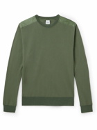 Aspesi - Shell-Trimmed Honeycomb-Knit Cotton Sweater - Green