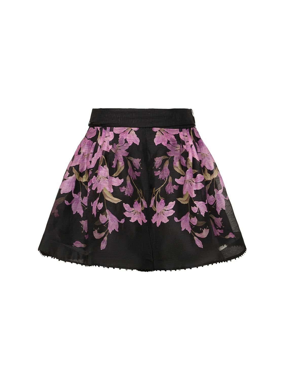 ZIMMERMANN Dawning Pleated Linen & Silk Shorts Zimmermann