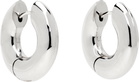 Laura Lombardi Silver Medium Terra Hoop Earrings