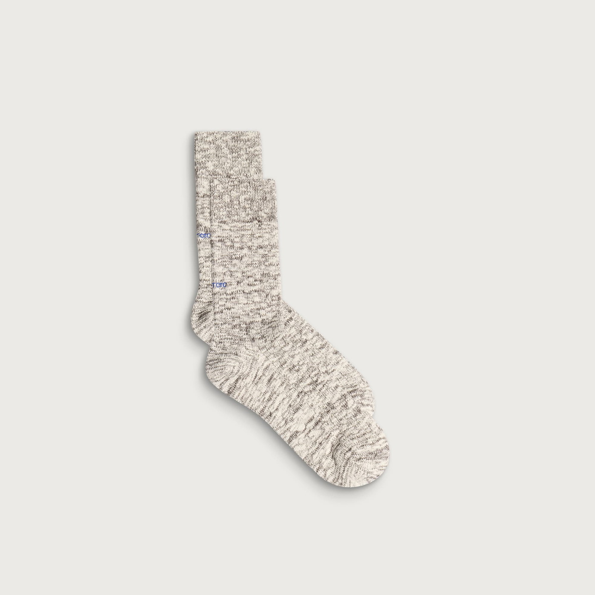 RoToTo Organic Cotton Slub Crew Sock in Dark Brown