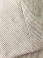 LOCK & CO HATTERS - Striped Linen Flat Cap - Neutrals