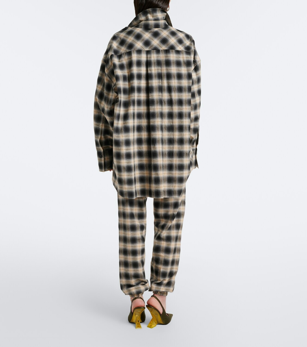 The Attico Checked cotton sweatpants