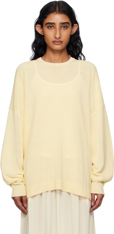 Photo: The Frankie Shop Yellow Basel Crewneck Sweater
