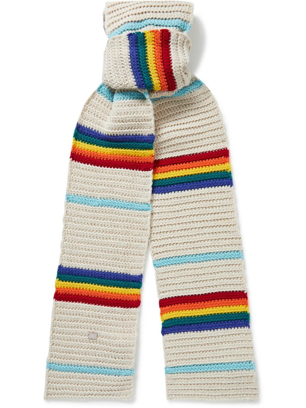 Photo: Acne Studios - Striped Ribbed Wool Scarf