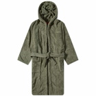 Off-White Bookish Hooded Bathrobe in Army Green
