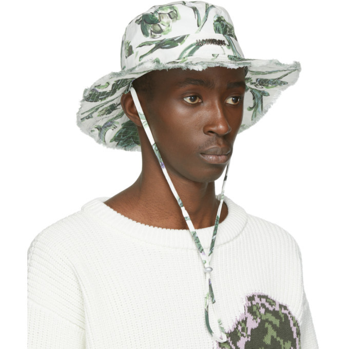[JACQUEMUS]★Le Bob Artichoke バケットハット★ Jacquemus White Artichoke Le Bob Artichaut Bucket Hat Jacquemus