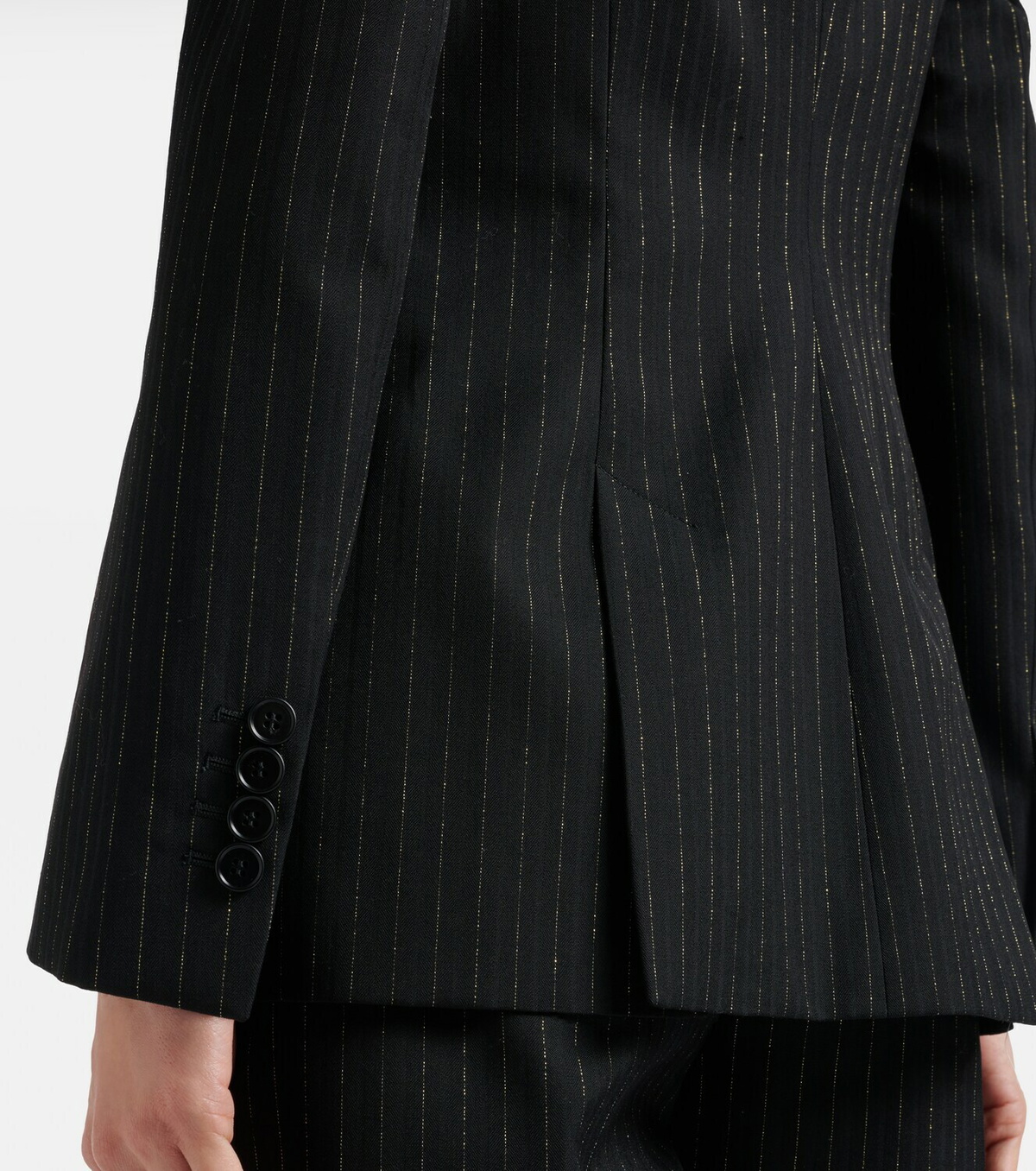 McQueen Pinstripe double-breasted wool blazer