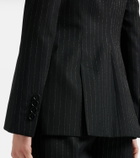 McQueen Pinstripe double-breasted wool blazer