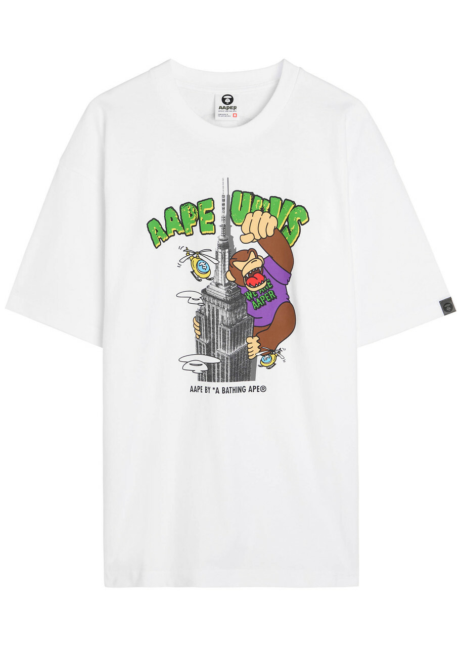 AAPE BY A BATHING APE / Sebastian Schwamm Papa T-Shirt/XXL/コットン/WHT/AAPTEM9609XXI AAPE X Sebastian Schwamm Papa Tee AAPE by A Bathing Ape