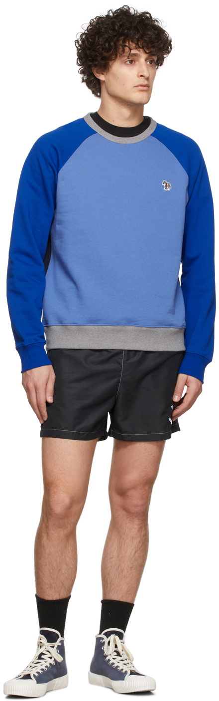 Raglan Sweatshirt - Blue Colourblock