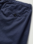 Hartford - Tanker Straight-Leg Cotton Drawstring Trousers - Blue