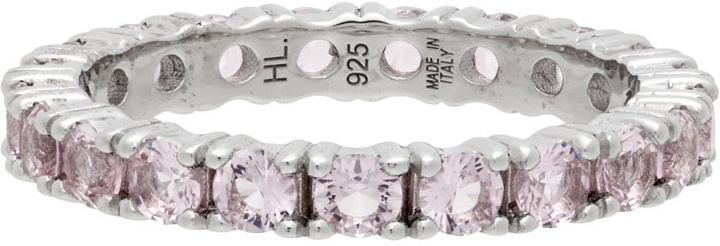 Photo: Hatton Labs SSENSE Exclusive Silver & Pink Tennis Eternity Ring