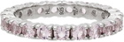 Hatton Labs SSENSE Exclusive Silver & Pink Tennis Eternity Ring