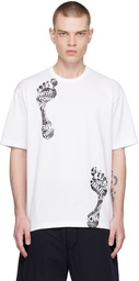 Comme des Garçons Homme White Graphic T-Shirt