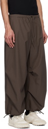 AMOMENTO Burgundy Drawstring Capri Trousers